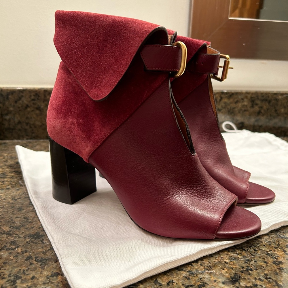 Chloe burgundy boots
